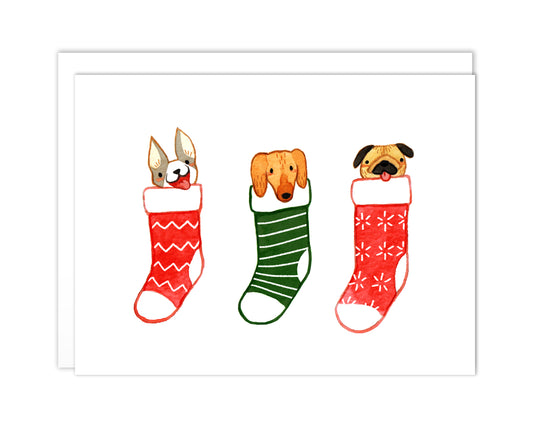 Stocking Dogs Card