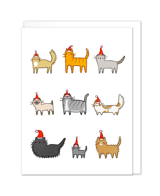 Santa Cats Christmas Card