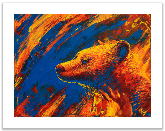 Fire Bear Print - Signed Giclée Print