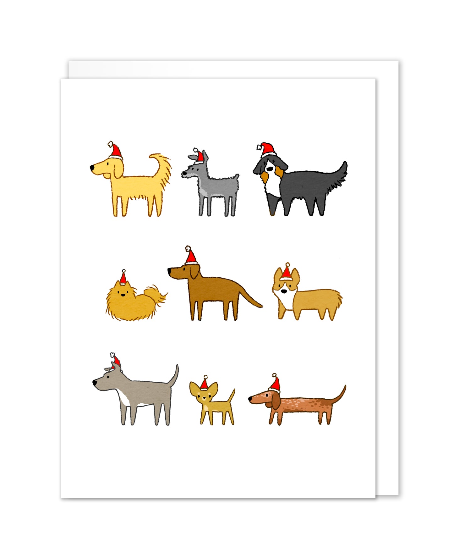 Santa Dogs Christmas Card