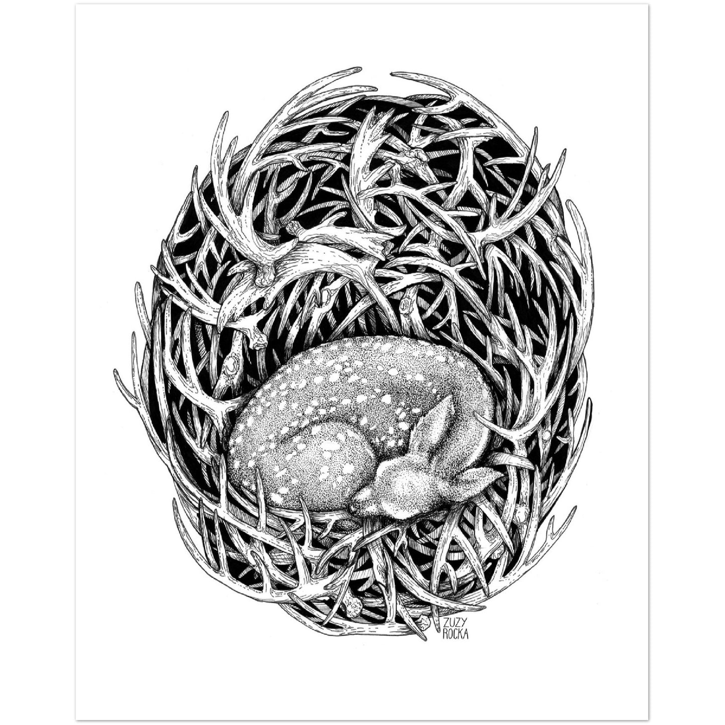 Nesting Series - Fawn - Matte Print