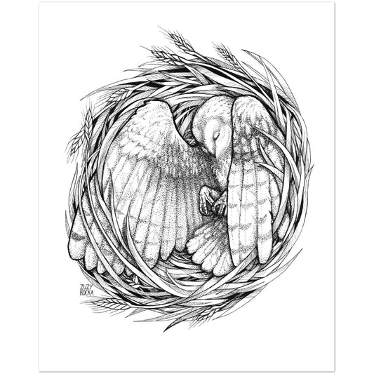 Nesting Series - Owl - Matte Print